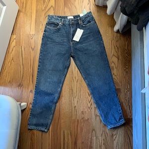 Dark blue Wash mom fit jeans